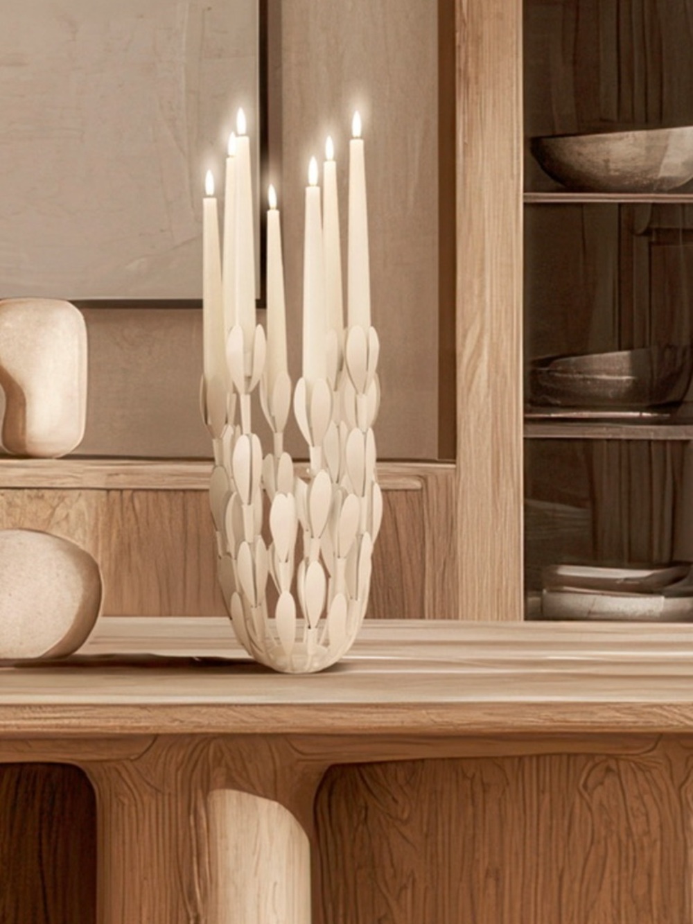 Tulip candle holder home decor